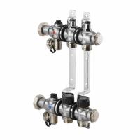 Коллекторная группа Oventrop Multidis SF 11 выхода 3/4" ЕК, нержавеющая сталь, со встроенными регулирующими вставками 1404561