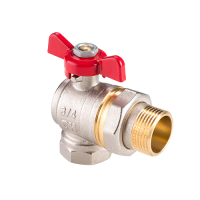 Кран угловой с полусгоном AquaHit 1/2" внутренняя-наружная, бабочка