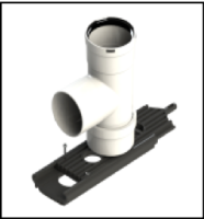 [GROPPALLI] [A01.012.000097] Тройник D= 80 мм с опорным кронштейном для конденсационных котлов {белый}