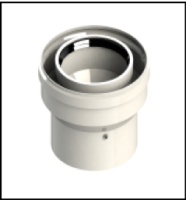 [GROPPALLI] [A03.032.000037] GROPPALLI Переходник редукционный коаксиальный с Ø 80/125 на Ø 100/150 для конденсационных котлов {белый}