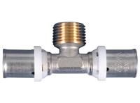 Пресс-фитинг тройник с переходом на наружную резьбу MVI 20х1/2"х20