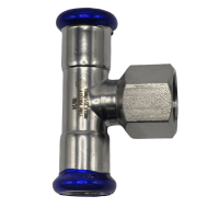 Пресс-тройник с ВР MVI, 35x3/4" (нержавеющая сталь)