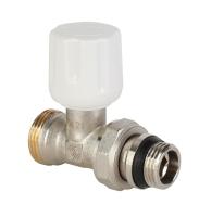 Вентиль радиаторный прямой ручной с кольцом 1/2" с выходом под евроконус