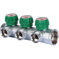 Коллектор регулирующий Stout 1", 3 отвода 3/4" ЕК