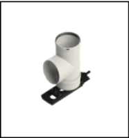 [GROPPALLI] [A01.012.000099] Тройник D= 125 мм с опорным кронштейном для конденсационных котлов {белый}