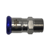 Пресс-фитинг с НР MVI, 22x1/2" (нержавеющая сталь)