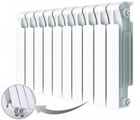 Радиатор биметаллический RIFAR MONOLIT VENTIL 500 MVL 10 секции нижнее левое подключение