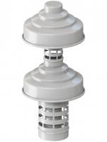 Оголовок Rommer с ветрозащитой D 60/100 БЕЛЫЙ (Алюминий)