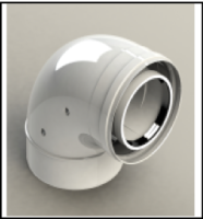 [GROPPALLI] [A03.032.000038] GROPPALLI Колено коаксиальное Ø 100/150 (90°) В/Н для конденсационных котлов {белый}