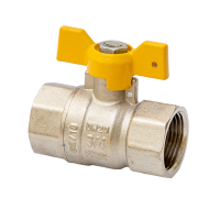 Кран газовый MVI 1/2"внутренняя-внутренняя, бабочка