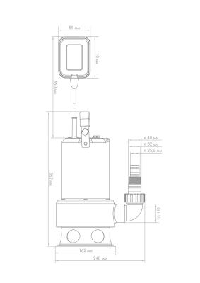 Насос погружной фекальный  Джилекс «ФЕКАЛЬНИК» 200/7 Н