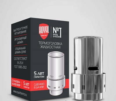 Термоголовка жидкостная ROYAL THERMO Design, Click (хром)