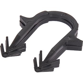 Скоба якорная Stout с двойным креплением для труб д.16-20мм, цвет черный