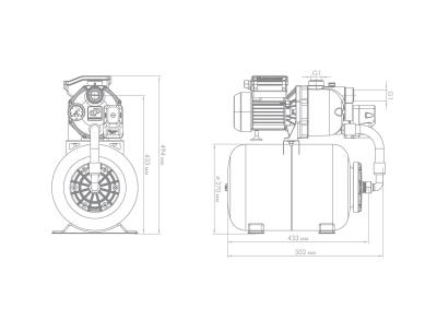 Поверхностный насос-автомат Джилекс «ДЖАМБО» 60/35 П-24