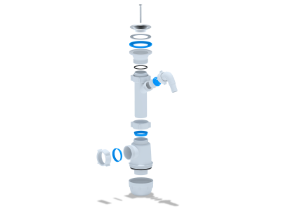 Сифон АНИ ГРОТ ф40 УНИВ. С НОСИКОМ A1000